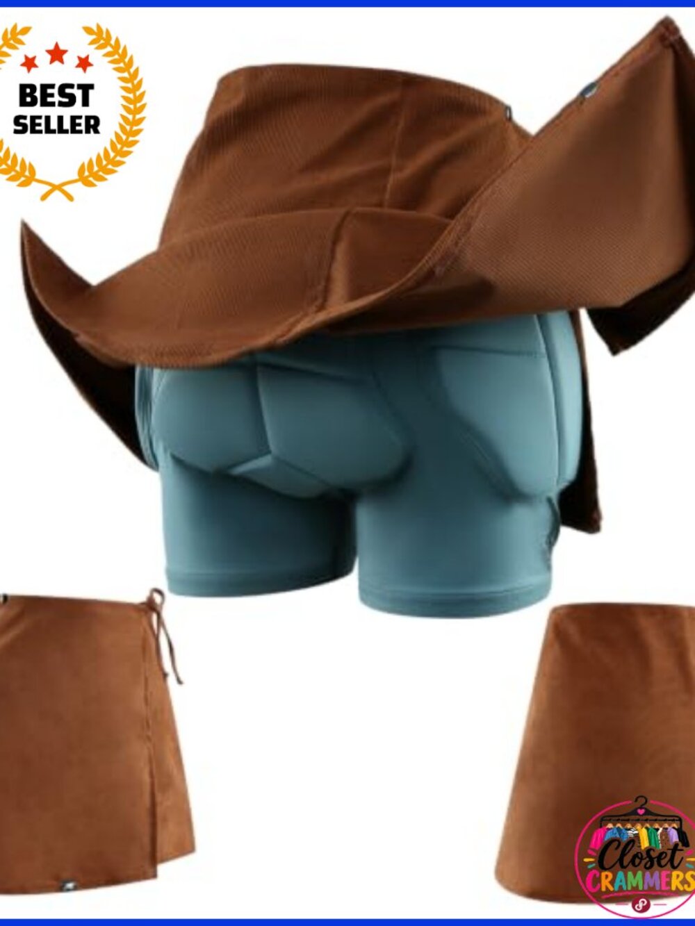 Bumsaver Women's Protective Padded Skirt with Shock-Absorbing Hip Tailbone